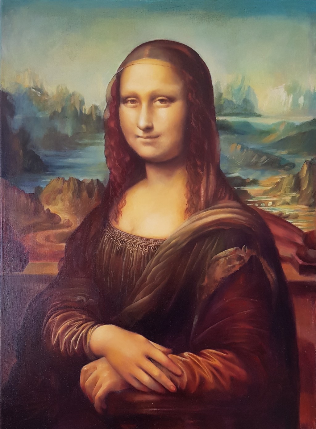 Ölgemälde: Kopie der Mona Lisa von Leonardo da Vinci